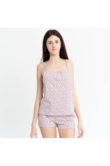 Комплект жіночий халат та піжама бордо кулір-пеньє - 3