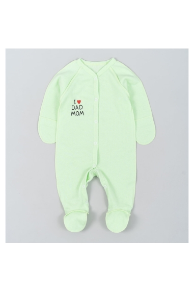 Сліп для новонарождених салатовий начіс(футер)