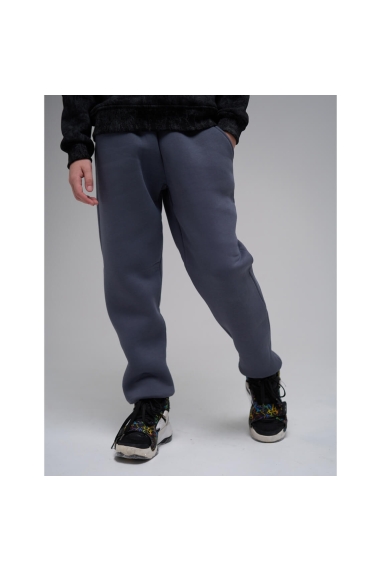 Теплі штани для хлопчика сірий велсофт