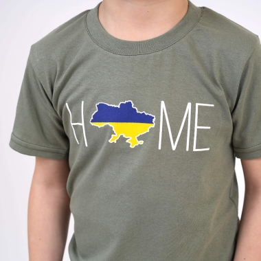 Футболка дитяча Home хакі кулір
