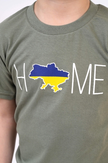 Футболка дитяча Home хакі кулір - 1
