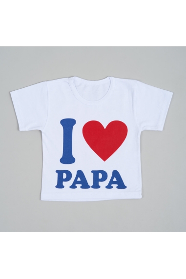 Футболка для малюків "Я люблю тата" білий кулір