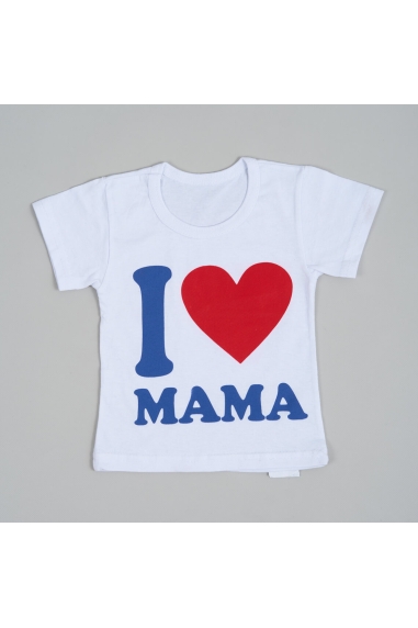 Футболка для малюків "Я люблю маму" білий кулір