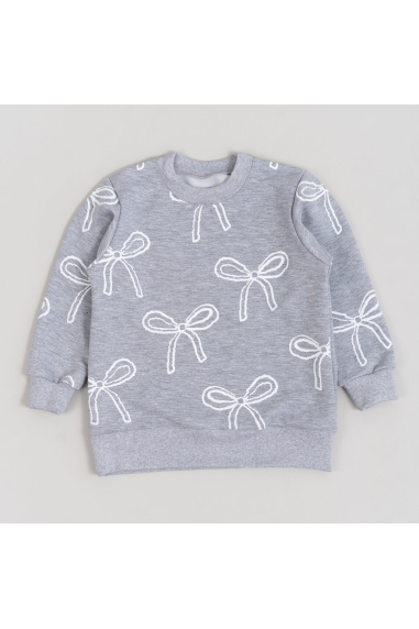 Світшот для дівчинки сірий двонитка