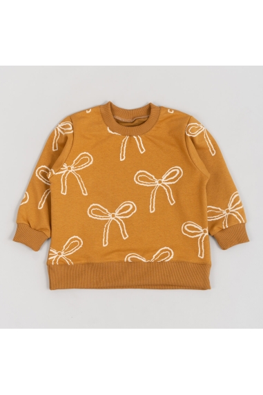 Світшот для дівчинки гірчичний двонитка