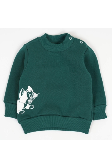 Джемпер для малят смарагдовий тринитка на флісі