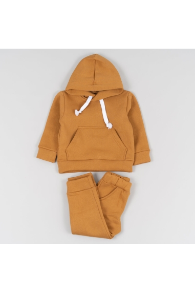 Теплий костюм для хлопчика гірчичний тринитка на флісі