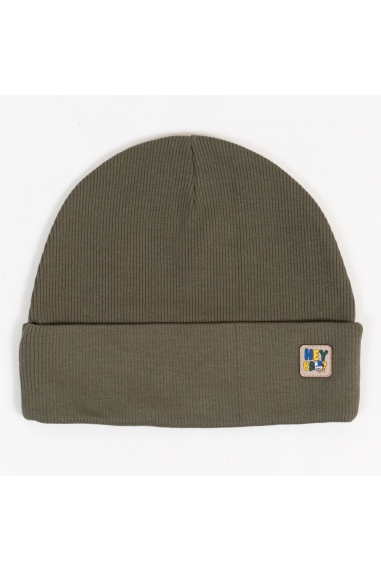 Шапка для хлопчика хакі рубчик преміум