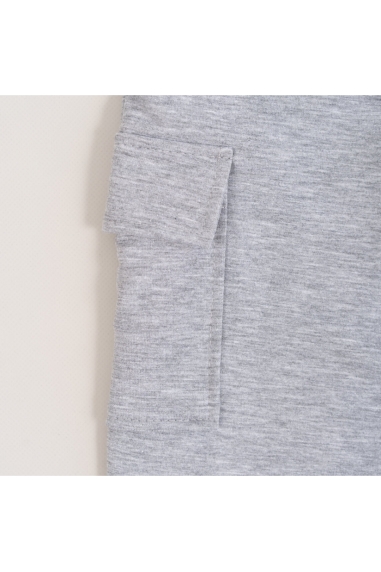 Спортивні джогери карго для хлопчика сірий двонитка - 4