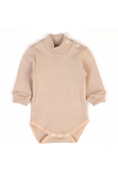 Боді для малюків бежевий рубчик з начісом