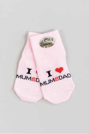 Шкарпетки для новонароджених рожевий бавовна - 1