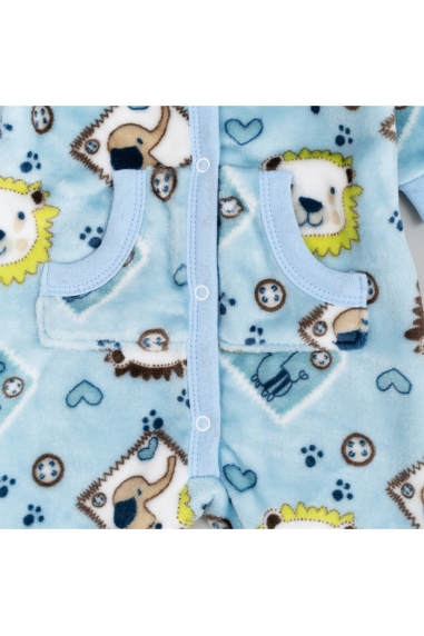 Комбінезон для малят Леви блакитний велсофт - 2