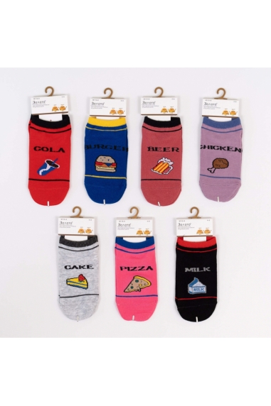 Шкарпетки дитячі короткі ліловий бавовна - 1