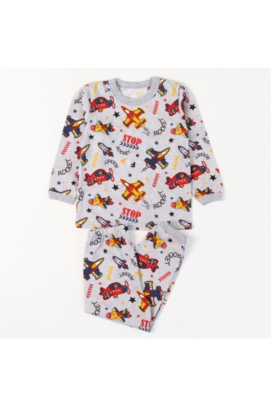 Піжама для хлопчика Літаки кулір пеньє - 1
