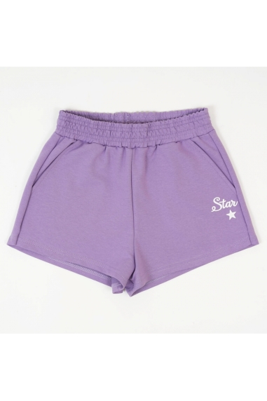 Шорти для дівчинки бузковий двонитка