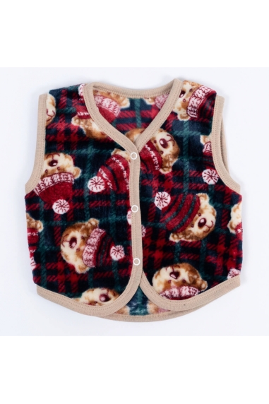 Пухнастий жилет для малят різнокольоровий велсофт