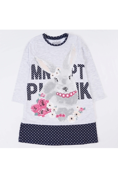 Сукня для дівчинки Кролик сірий фулікра