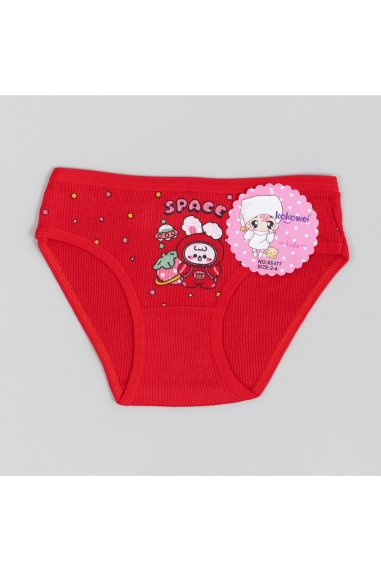 Трусики для дівчинки червоний рубчик преміум