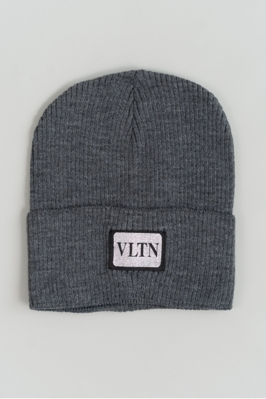 Шапка для дівчинки графіт в'язка