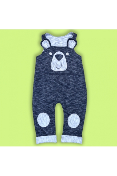 Комбінезони комбінезон для малюків темно-синій тринитка начіс - 1