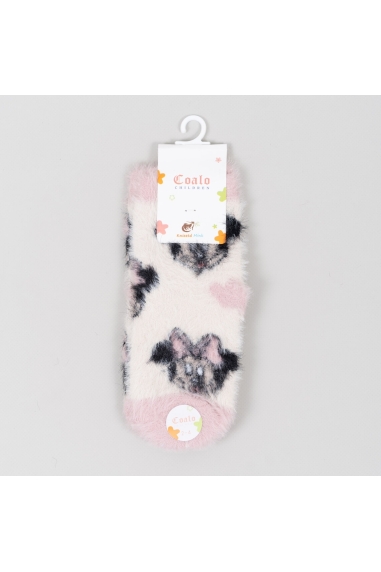 Шкарпетки для дівчинки бежевий-рожевий в‘язка