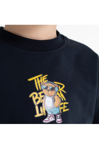 Костюм для хлопчика темно-синій двонитка - 5