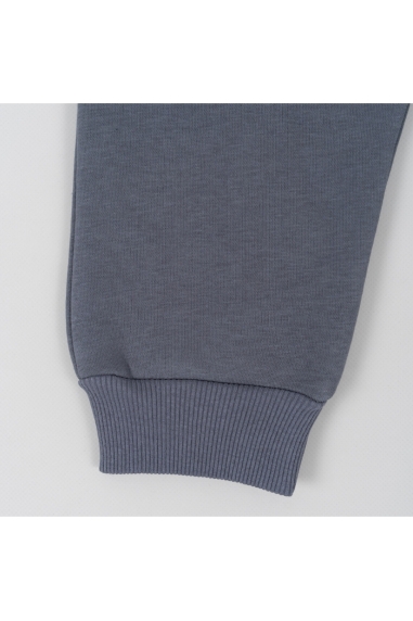 Теплі штанці для хлопчика графіт тринитка на флісі - 5