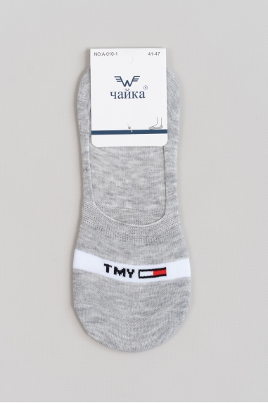 Сліди для чоловіків сірий бавовна - 1