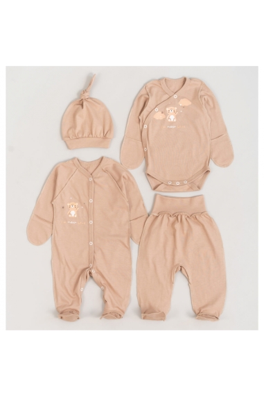 Комплект для новонароджених карамель кулір