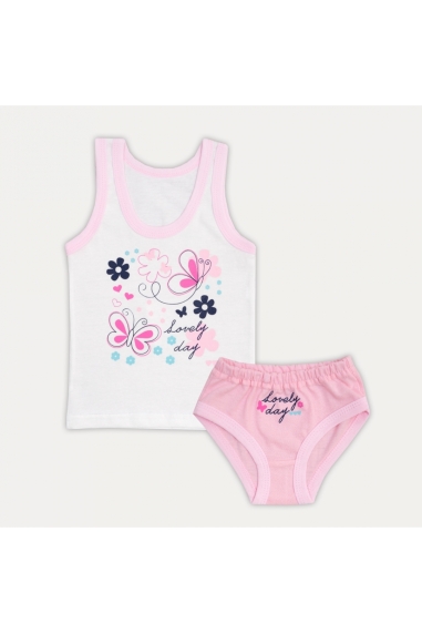 Комплект білизни  для дівчинки Метелики рожевий кулір