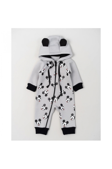 Комбінезон для хлопчика Мікі Маус сірий тринитка на флісі