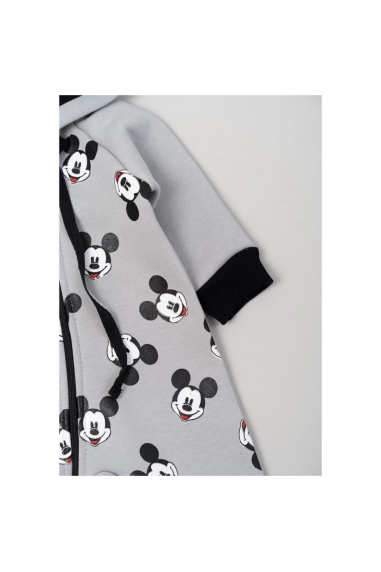 Комбінезон для хлопчика Мікі Маус сірий тринитка на флісі - 2