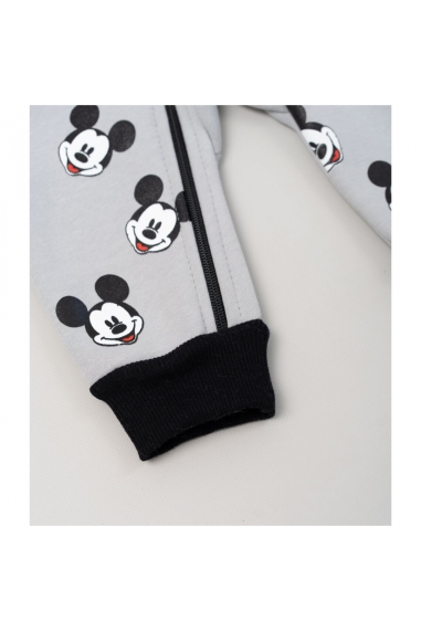 Комбінезон для хлопчика Мікі Маус сірий тринитка на флісі - 3