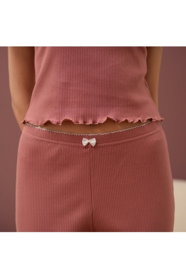 Комплект жіночий для дому теракотовий рубчик преміум - 2