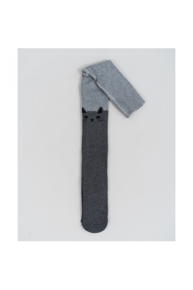 Колготки для дівчинки графітово-сірий махра