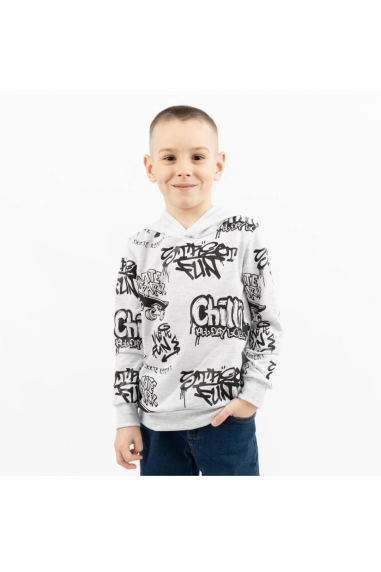 Худі для хлопчика сірий двонитка