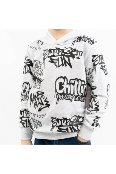 Худі для хлопчика сірий двонитка - 2