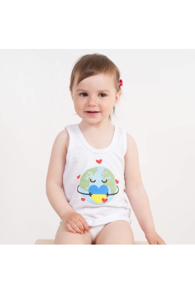 Майка ясельна білий кулір