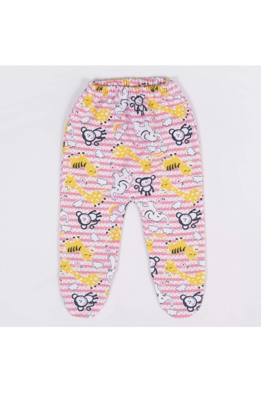 Повзунки ясельні Сафарі рожево-жовтий начіс (футер)