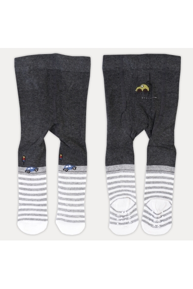 Колготки під памперс для хлопчика сірий бавовна