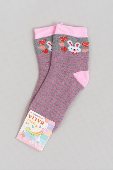 Шкарпетки для дівчинки рожевий махра