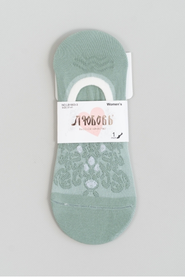 Сліди жіночі з сіліконом зелений бавовна