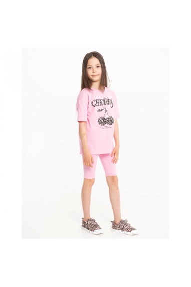 Комплект для дівчинки рожевий стретч-кулір
