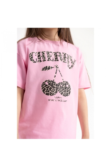 Комплект для дівчинки рожевий стретч-кулір - 1