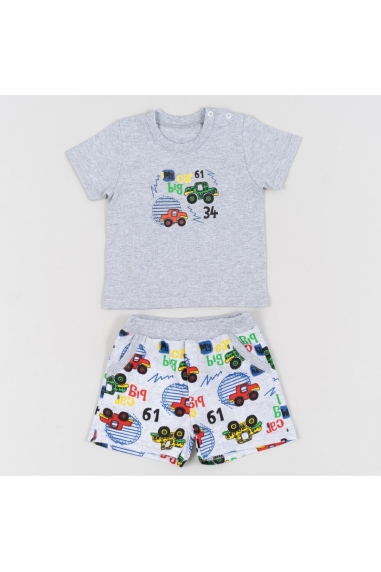 Костюм для хлопчика Машини сірий кулір - 2