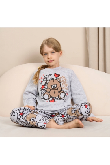 Піжама дитяча Ведмедик сірий начіс