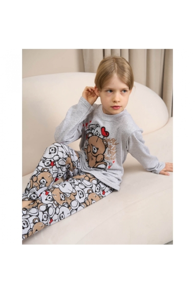 Піжама дитяча Ведмедик сірий начіс - 4