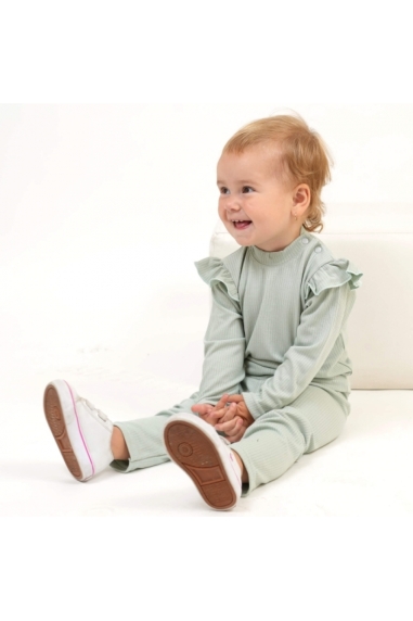 Костюм для дівчинки ментол Рубчик мустанг