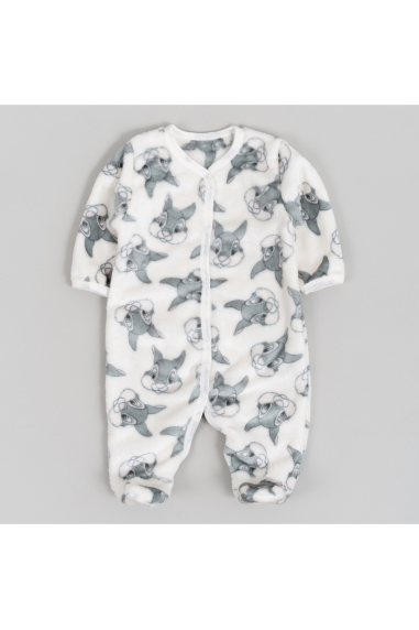 Пухнастий чоловічок для малят Зайченята білий велсофт