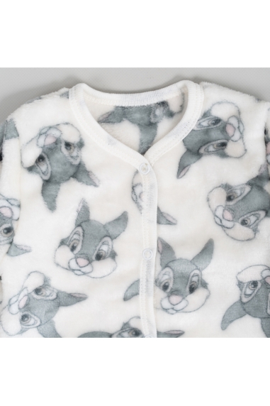 Пухнастий чоловічок для малят Зайченята білий велсофт - 1